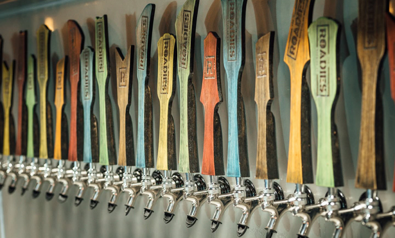 The Roadies Brewing tap handles
